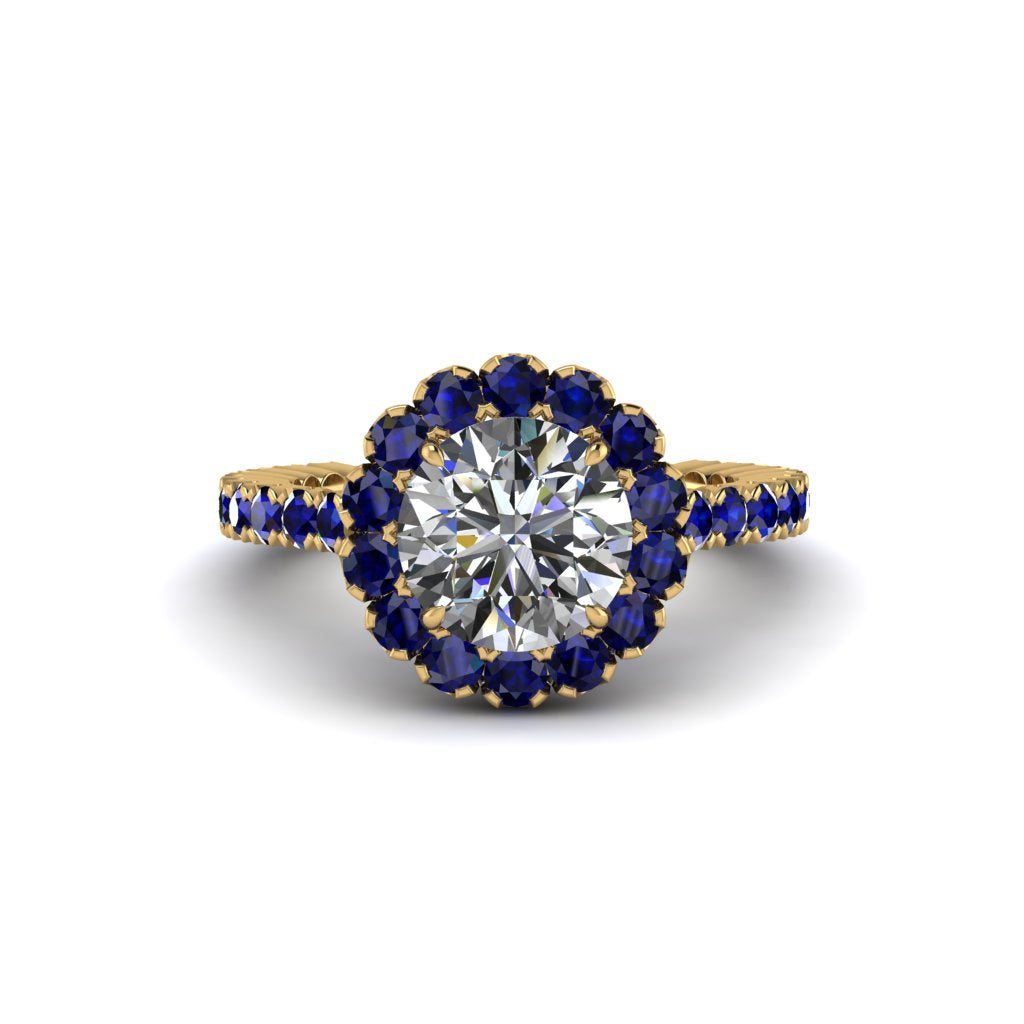 Round Cut Diamond Timeless Splendor Engagement Ring - Jazlyn No. 61